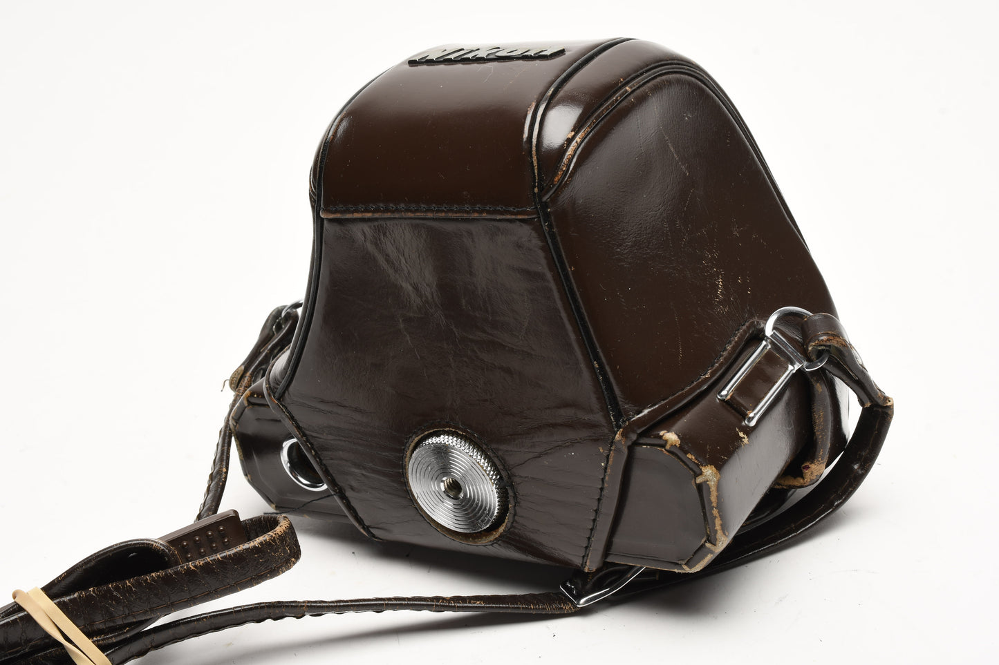 Nikon F Eveready hard leather camera carrying case (Brown) w/Strap