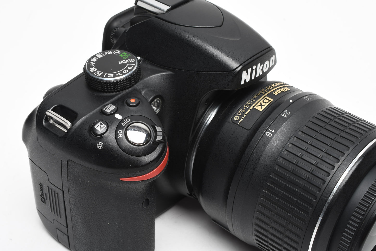 Nikon D3200 DSLR w/18-55mm f3.5-5.6 VR lens, 2X batts+charger+strap 7402 Acts