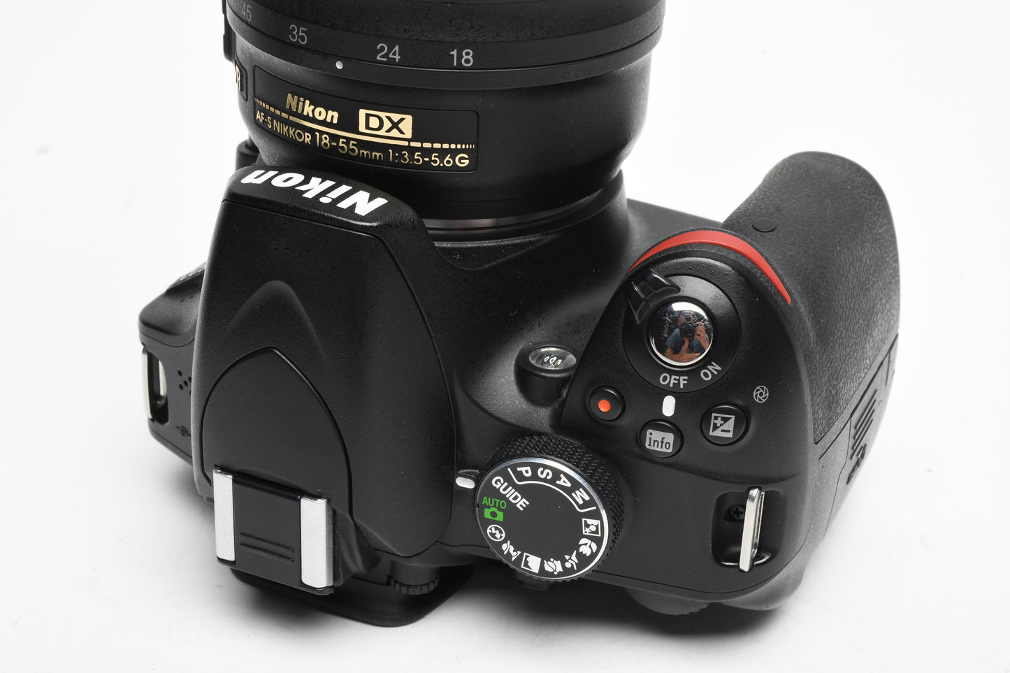 Nikon D3200 DSLR w/18-55mm f3.5-5.6 VR lens, 2X batts+charger+strap 7402 Acts