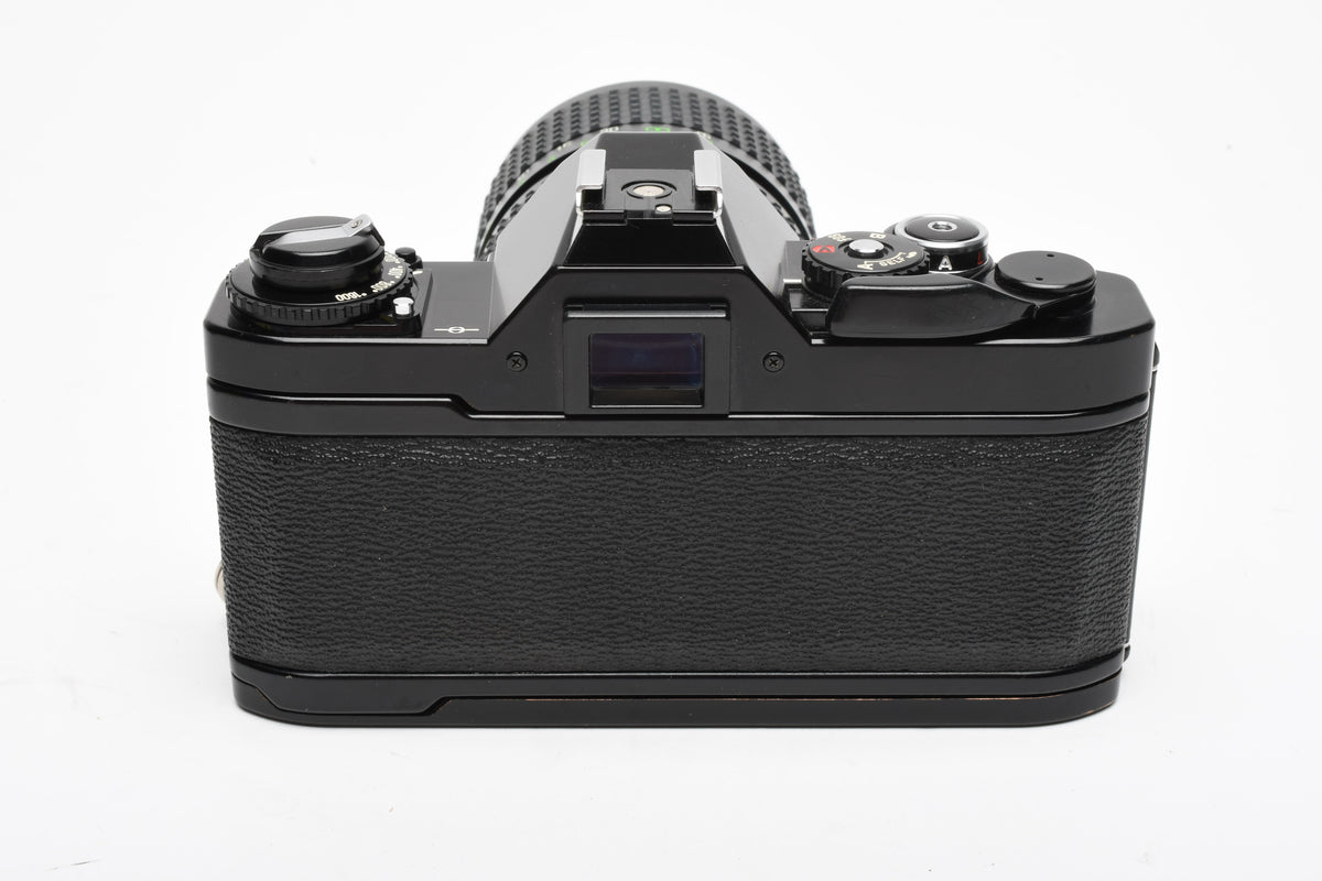 Canon AV-1 (Black) 35mm SLR Camera w/Osawa 28-80mm, New Seals, Good!