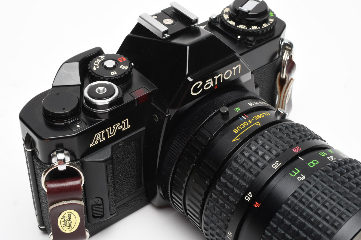 Canon AV-1 (Black) 35mm SLR Camera w/Osawa 28-80mm, New Seals, Good!