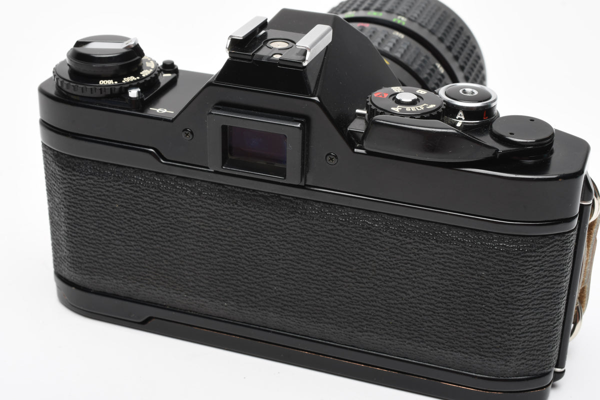 Canon AV-1 (Black) 35mm SLR Camera w/Osawa 28-80mm, New Seals, Good!
