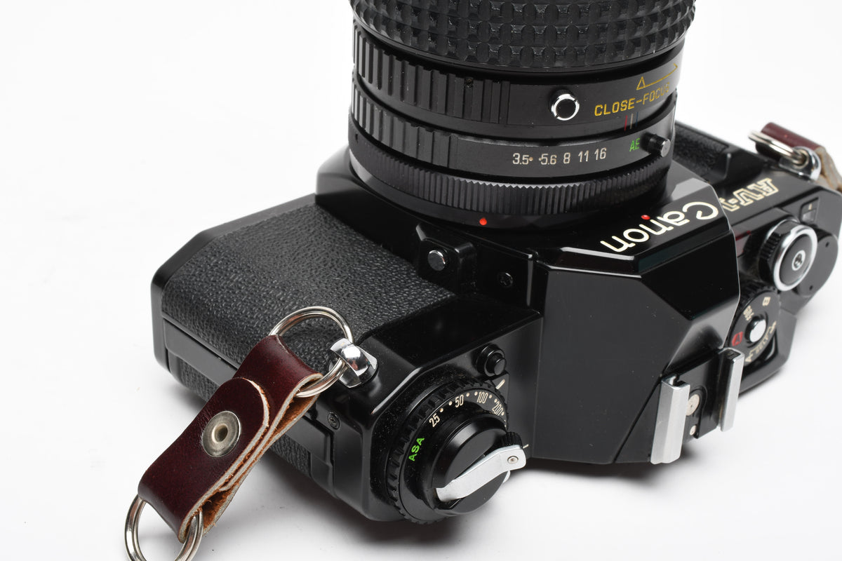 Canon AV-1 (Black) 35mm SLR Camera w/Osawa 28-80mm, New Seals, Good!