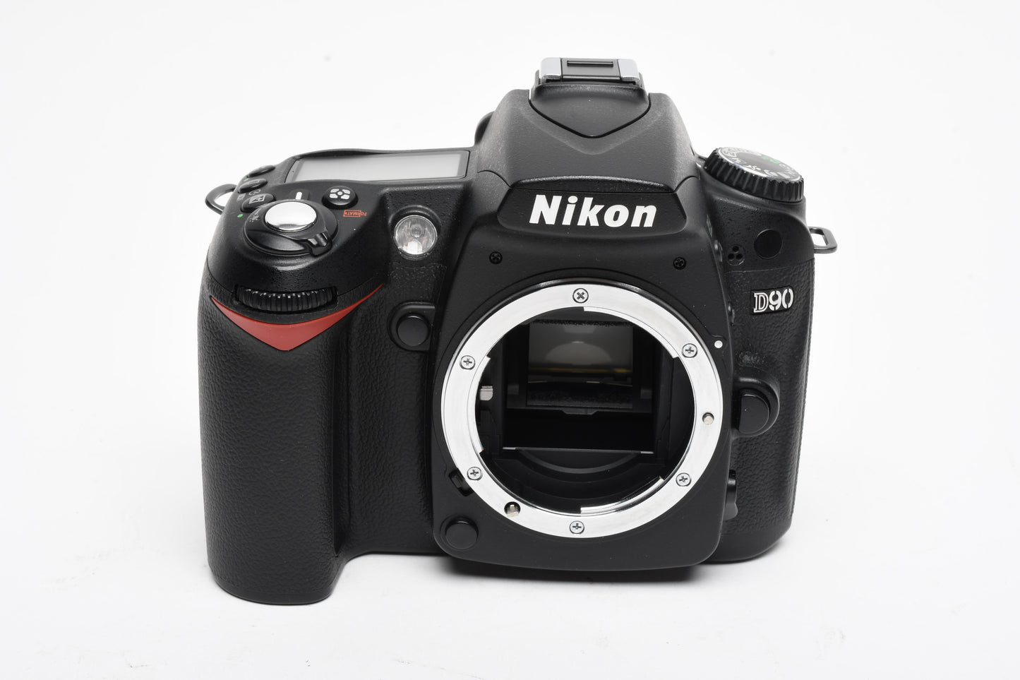Nikon D90 DSLR body, batt, charger, strap, Only 6465 Acts, Great! +Book