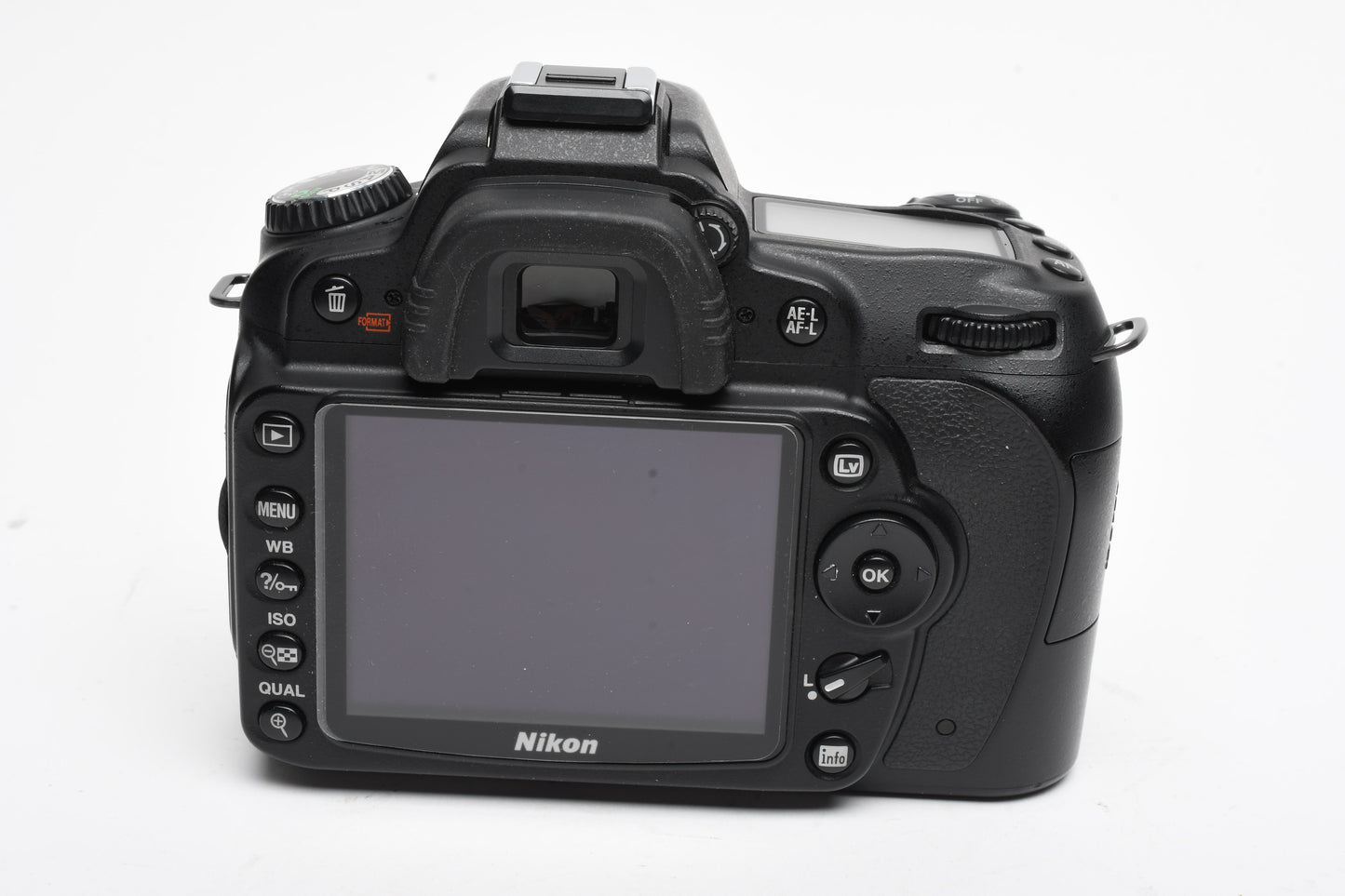 Nikon D90 DSLR body, batt, charger, strap, Only 6465 Acts, Great! +Book