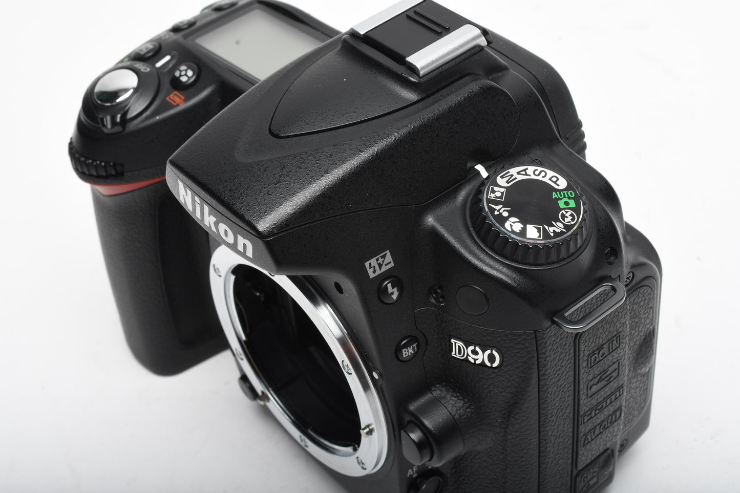 Nikon D90 DSLR body, batt, charger, strap, Only 6465 Acts, Great! +Book