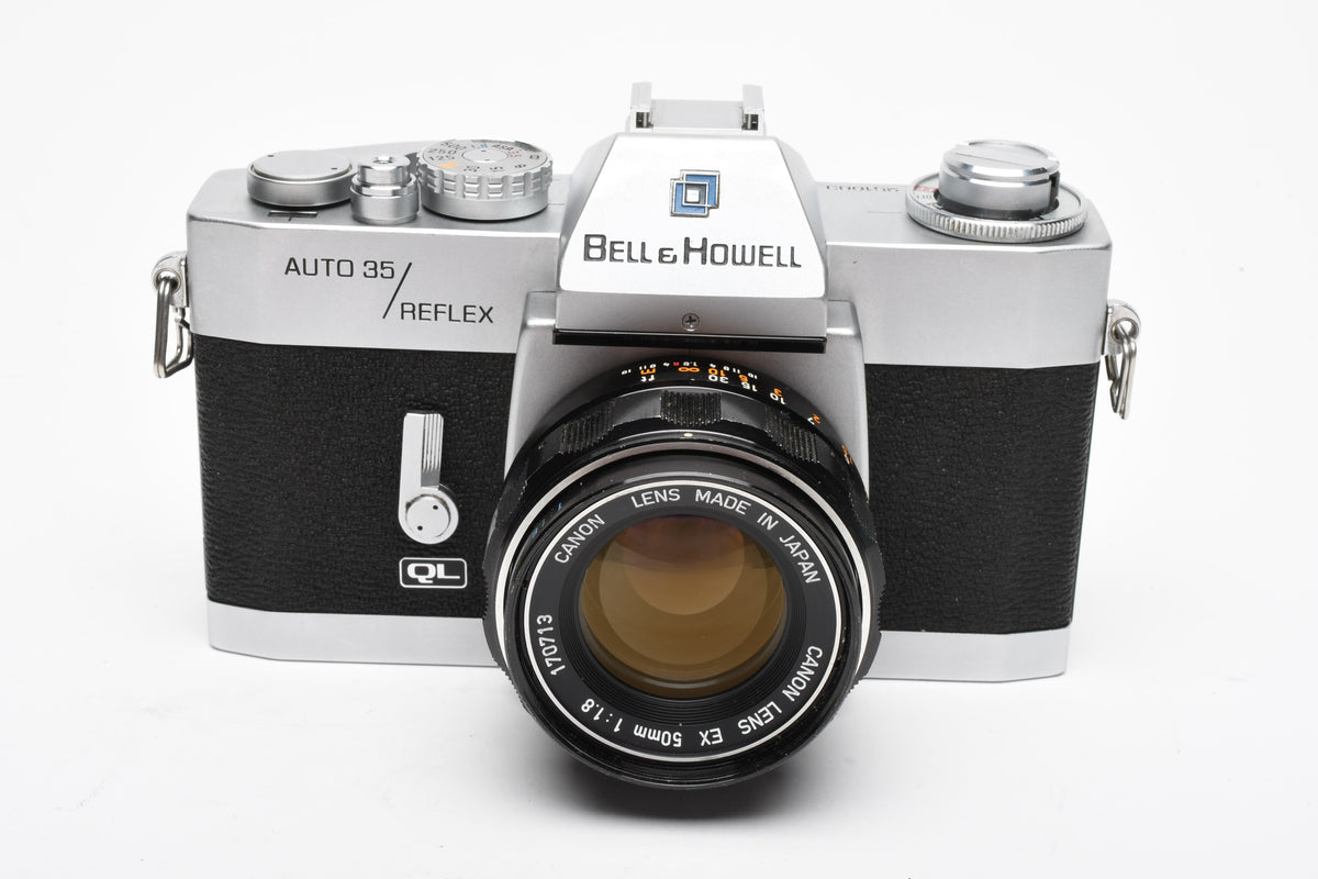 Bell&Howell Auto 35 Reflex 35mm SLR w/Canon EX 50mm f1.8 lens, New Seals