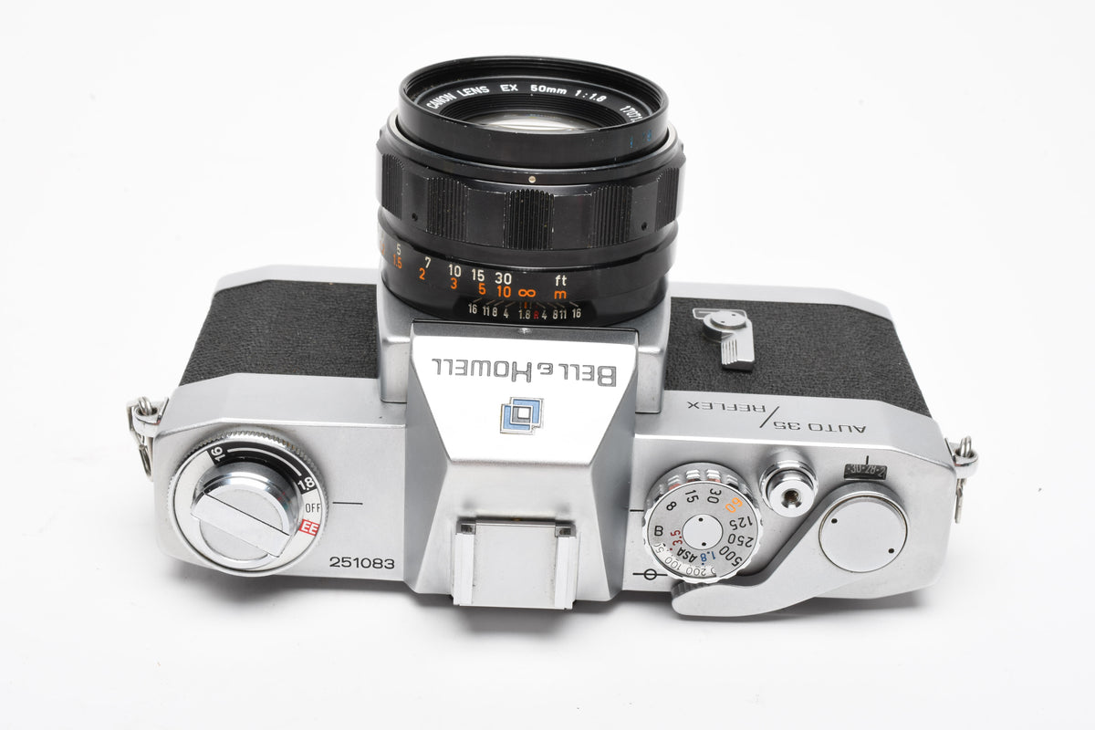 Bell&Howell Auto 35 Reflex 35mm SLR w/Canon EX 50mm f1.8 lens, New Seals