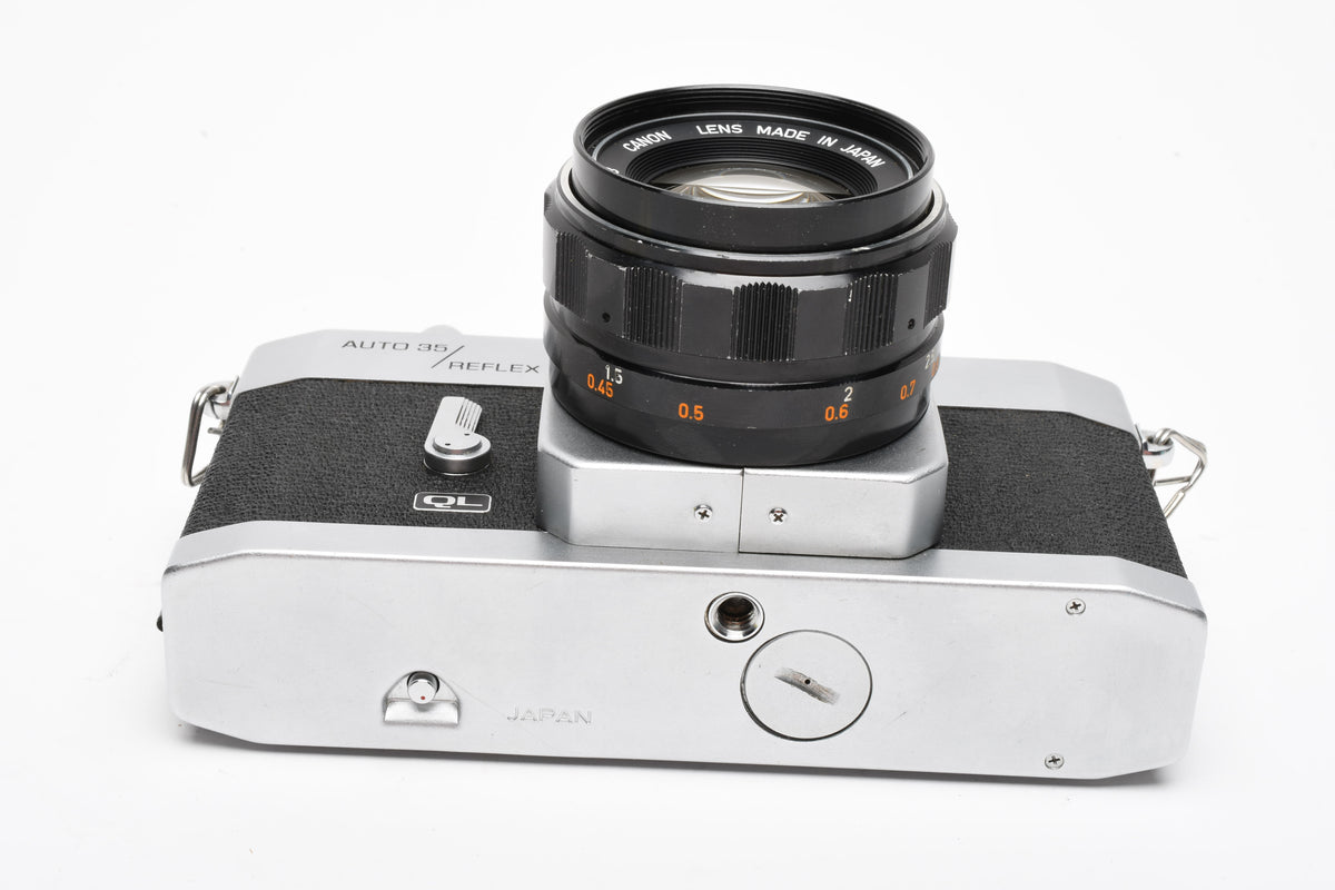 Bell&Howell Auto 35 Reflex 35mm SLR w/Canon EX 50mm f1.8 lens, New Seals