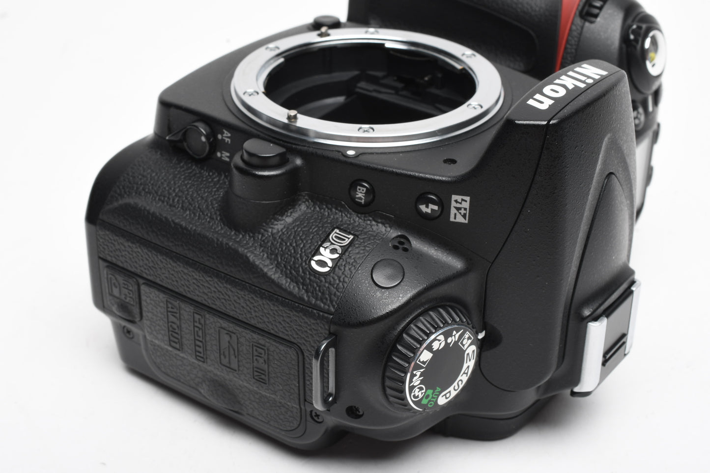 Nikon D90 DSLR body, batt, charger, strap, Only 6465 Acts, Great! +Book