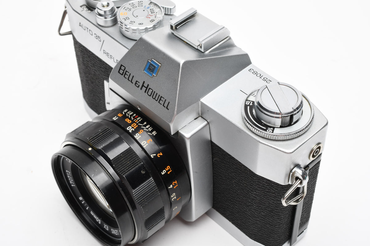 Bell&Howell Auto 35 Reflex 35mm SLR w/Canon EX 50mm f1.8 lens, New Seals