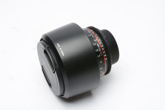 Rokinon 85mm T1.5 AS IF UMC Full Frame Cine DS Lens for Nikon Mount, Boxed
