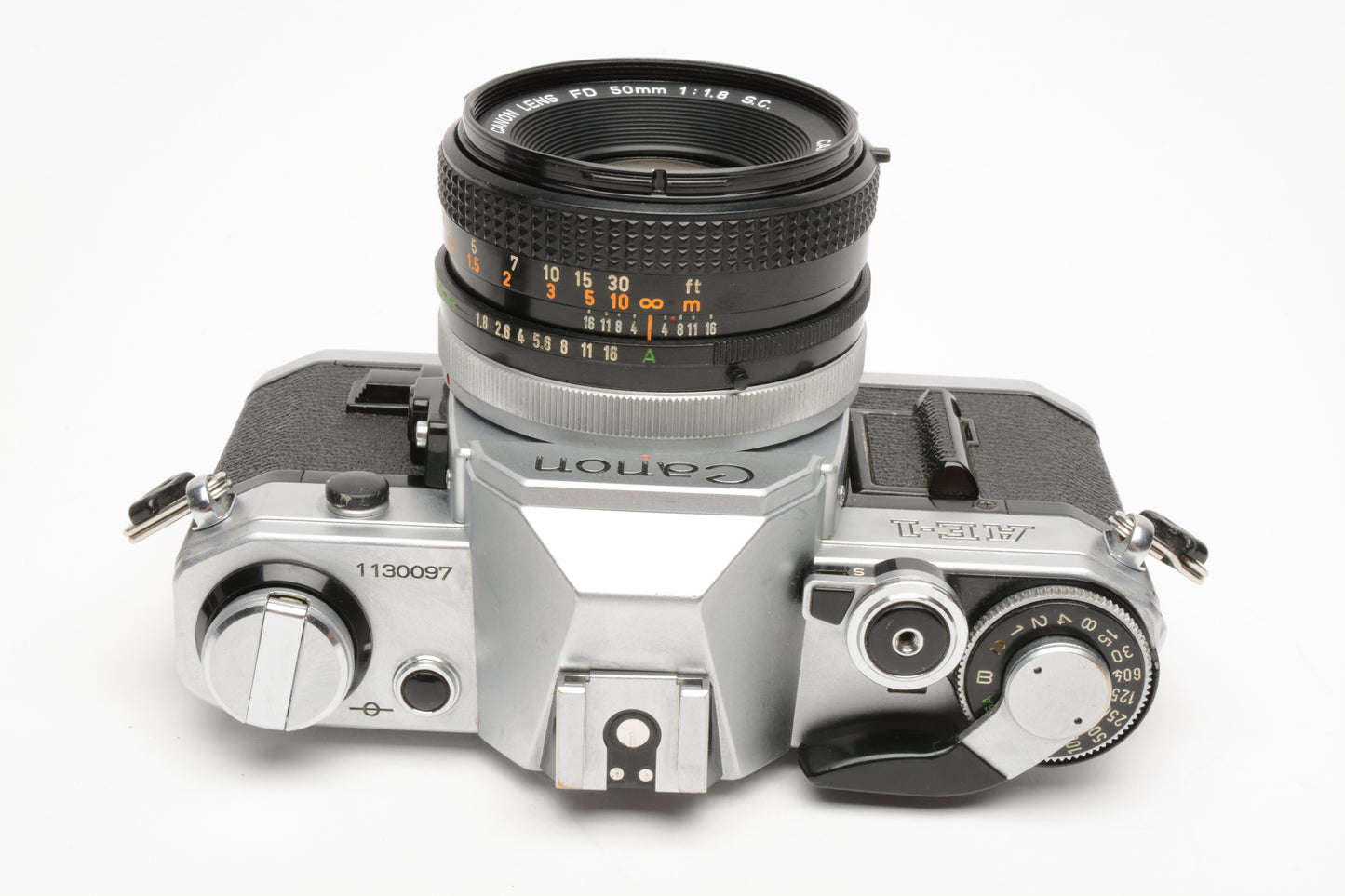 Canon AE-1 35mm SLR Camera w/50mm f/1.8 SC Lens, New Seals! Nice