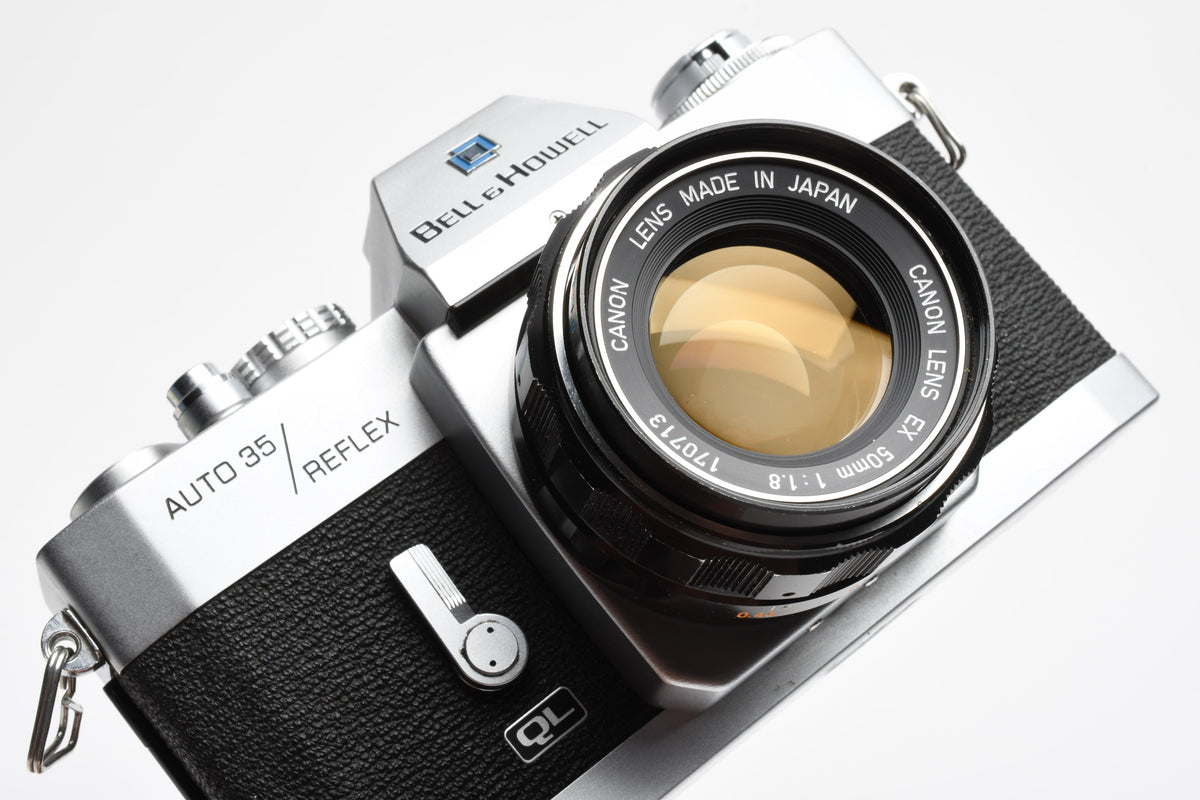 Bell&Howell Auto 35 Reflex 35mm SLR w/Canon EX 50mm f1.8 lens, New Seals