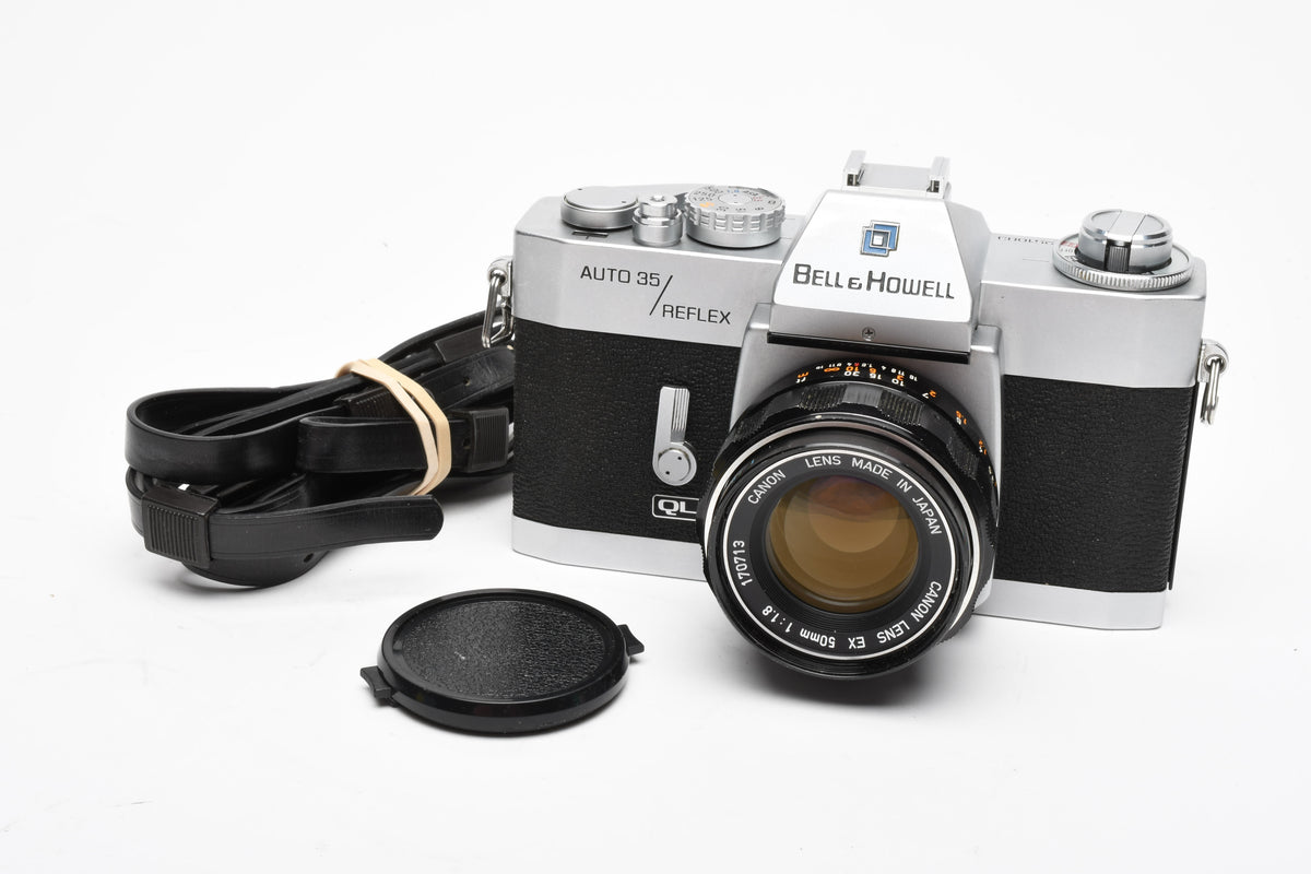 Bell&Howell Auto 35 Reflex 35mm SLR w/Canon EX 50mm f1.8 lens, New Seals