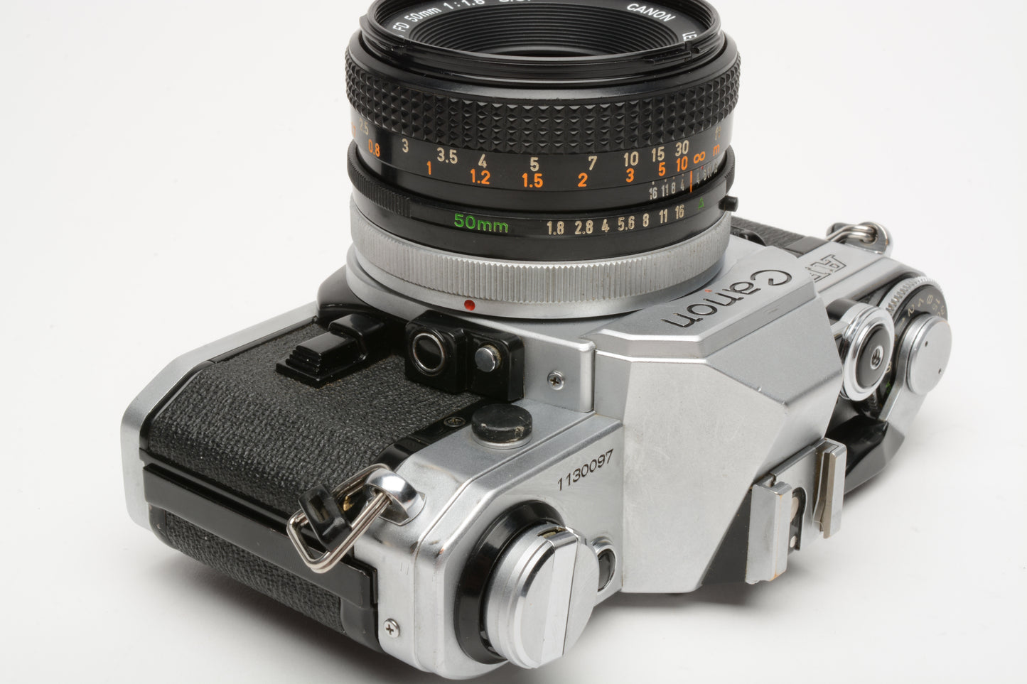 Canon AE-1 35mm SLR Camera w/50mm f/1.8 SC Lens, New Seals! Nice