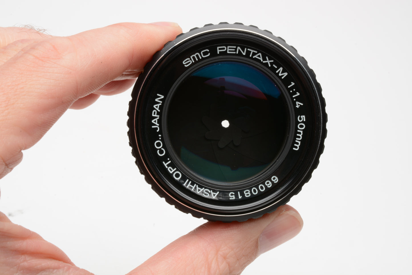 Pentax-M SMC 50mm F1.4 PK Mount prime lens, Mint- w/Caps