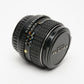 Pentax-M SMC 50mm F1.4 PK Mount prime lens, Mint- w/Caps