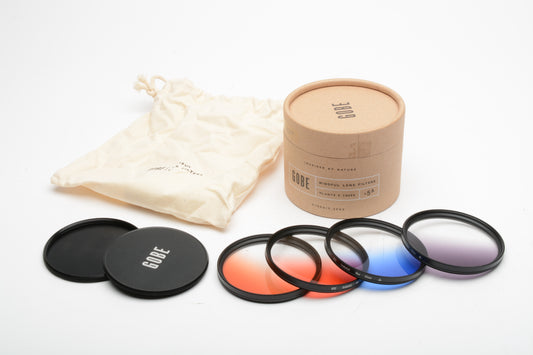 Gobe 67mm Graduated colors 4x filters, Very clean (Orange, Red, Gray, Blue)