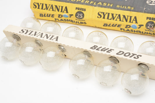 12X Sylvania P25 Blue Dot Press 25 clear bulbs - New