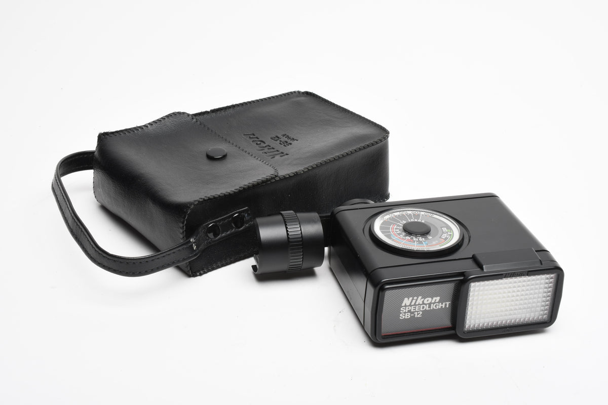 Nikon SB-12 Speedlight flash for Nikon F3 series cameras, Case+diffuser