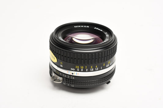 Nikon Nikkor 50mm f1.4 AI-S Prime lens, caps, L1Bc, sharp! Nice prime lens