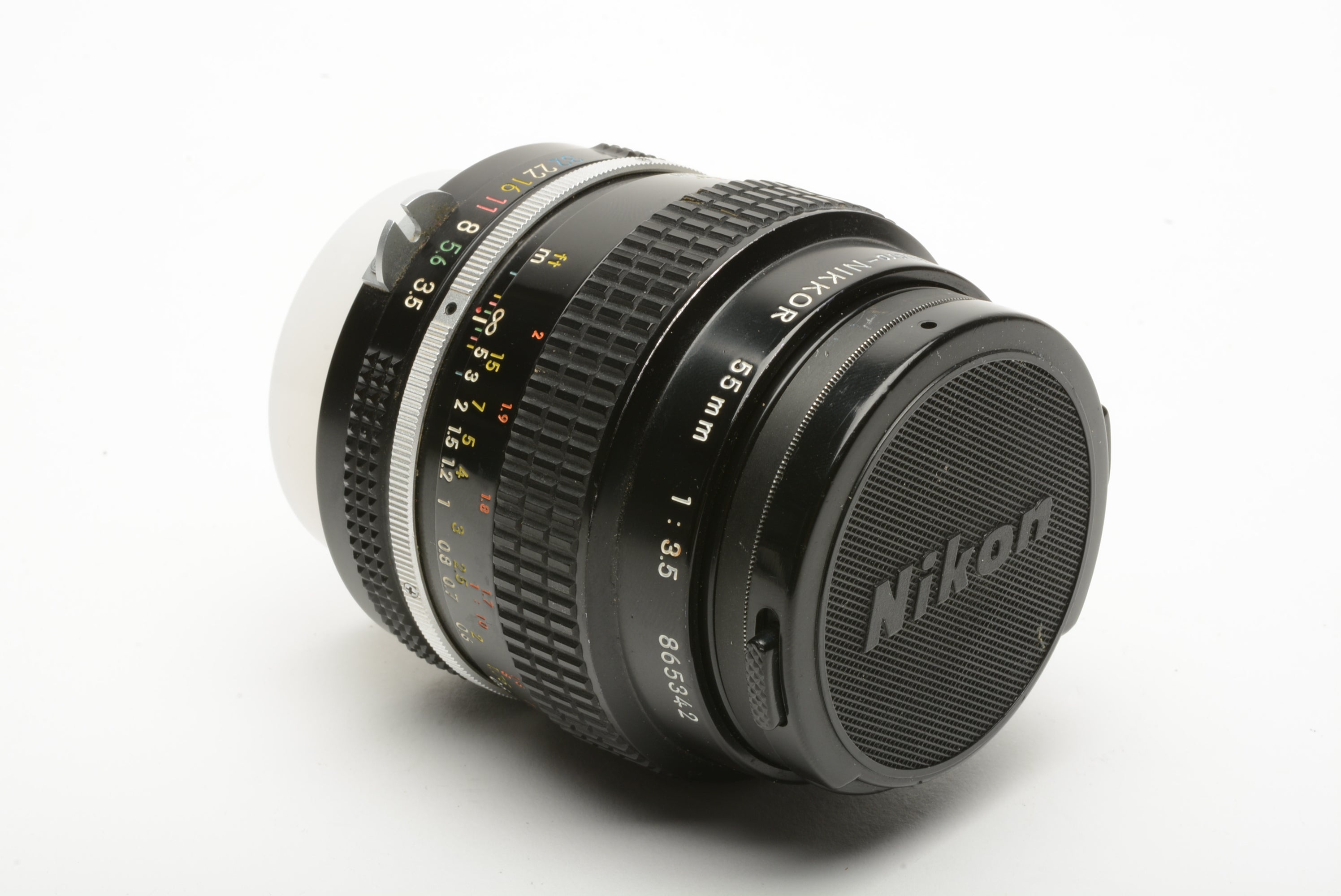 Nikon Nikkor 55mm f3.5 Non-AI micro lens, caps, clean & sharp 
