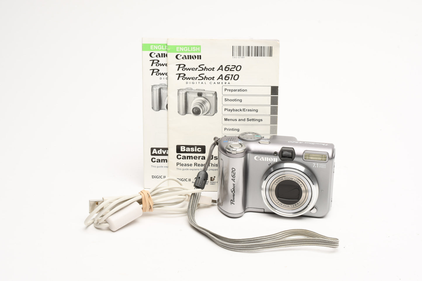 Canon PowerShot A620 7.1MP Digital Point&Shoot Camera, Manual, USB