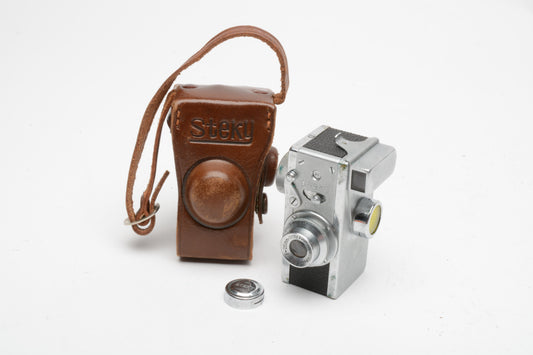 Stecky Model II 16mm camera w/case & filter, works!, clean
