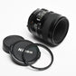 Nikon AF 60mm f2.8 Micro Nikkor lens, caps, Very sharp! +Hoya UV