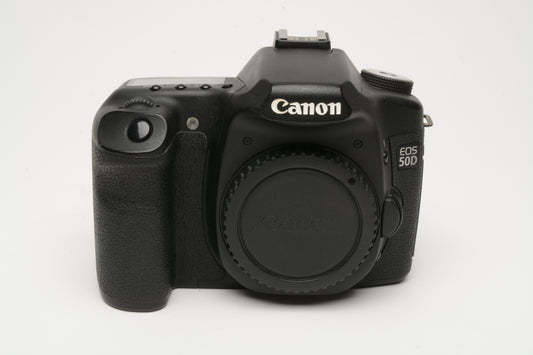 Canon EOS 50D DSLR Body w/Battery, charger, strap, body cap, Only 4094 Acts