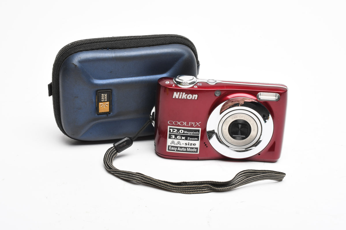 Nikon Coolpix L22 12MP Digital Point&Shoot Camera, Case, Tested