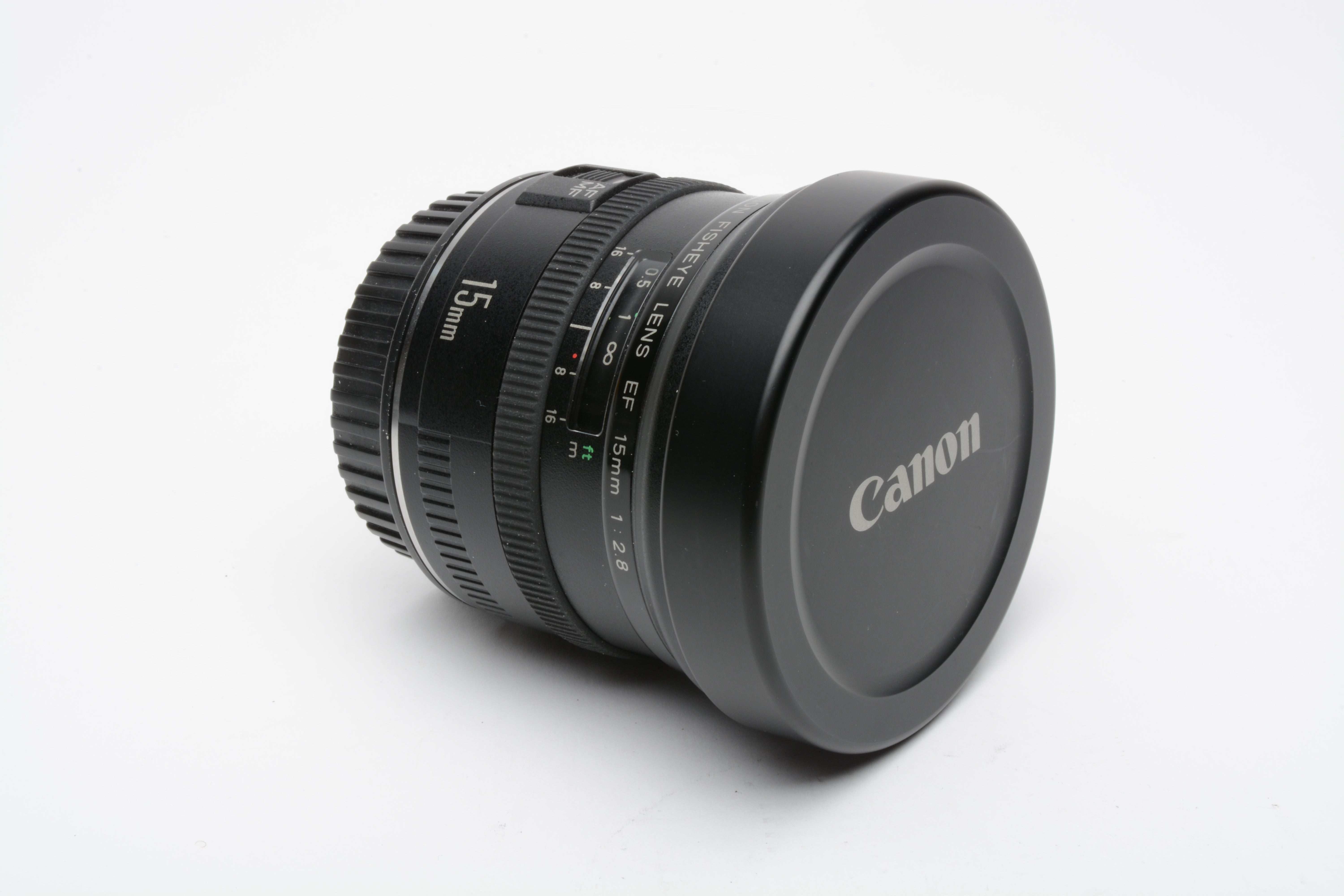 Canon EF 15mm f2.8 fisheye lens w/caps