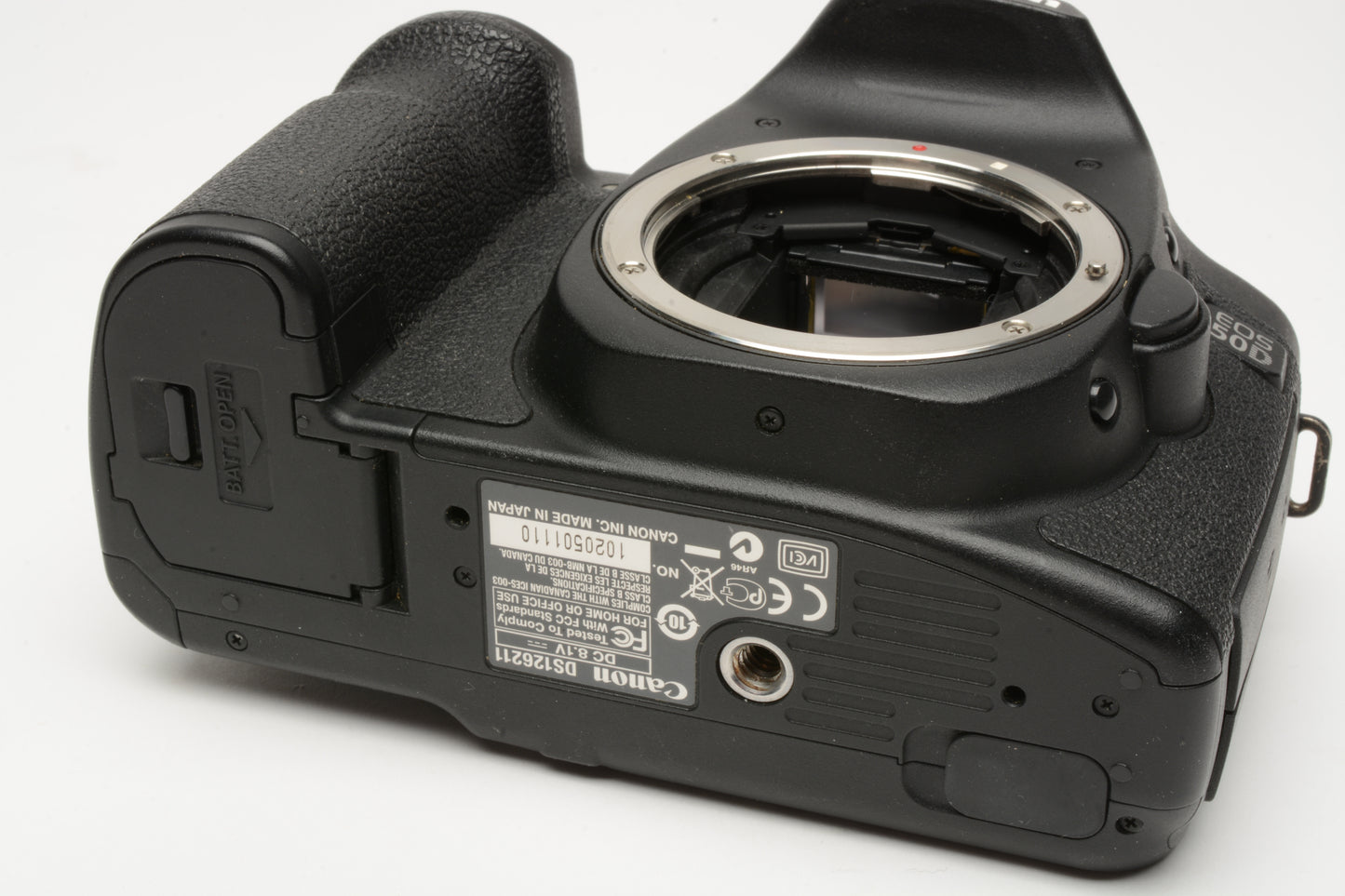 Canon EOS 50D DSLR Body w/Battery, charger, strap, body cap, Only 4094 Acts