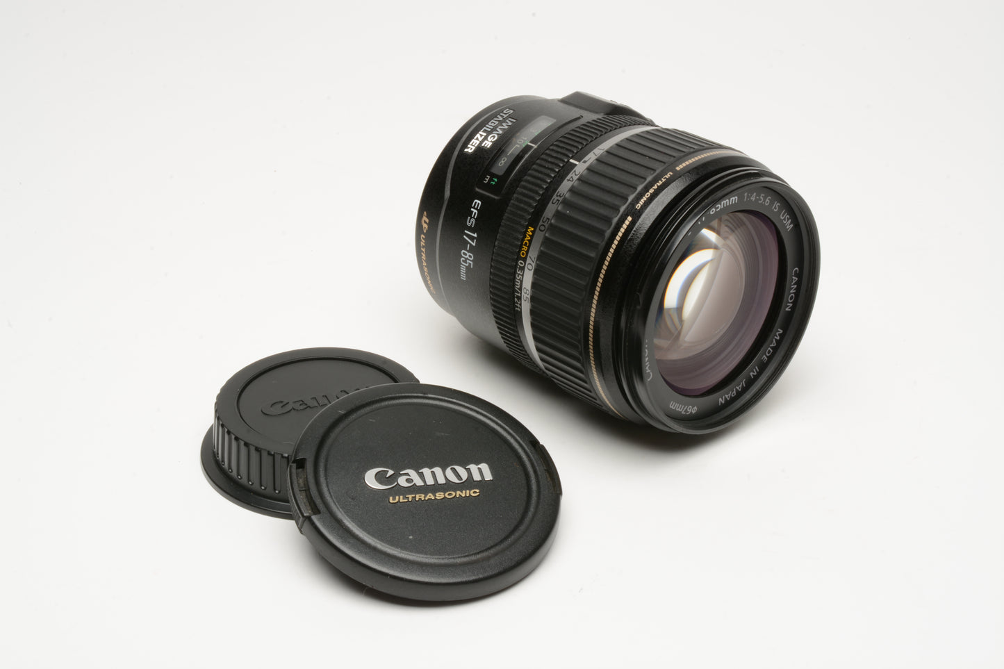 Canon EFS 17-85mm f4-5.6 IS USM zoom lens, caps, *Manual Focus Only!
