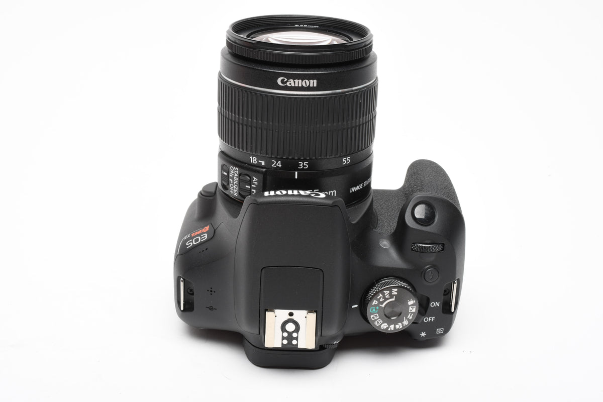 Canon Rebel T7 DSLR w/18-55mm f3.5-5.6 IS II w/Case, 0 Acts! NEW