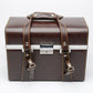 Vintage Camera shoulder bag ~14 x 10 x 8", Coffee Brown, 1970s