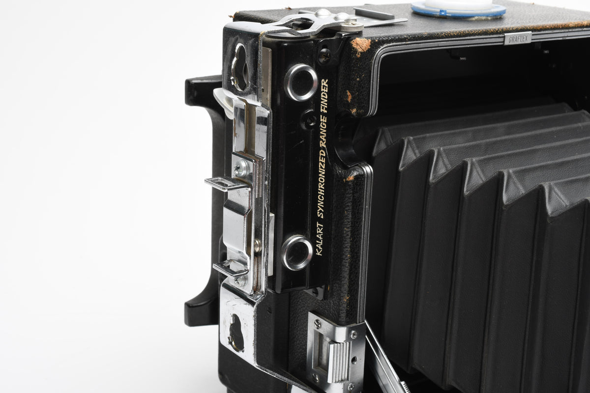 Graflex Speed Graphic 4x5 camera w/Lens board, Tested, Good!
