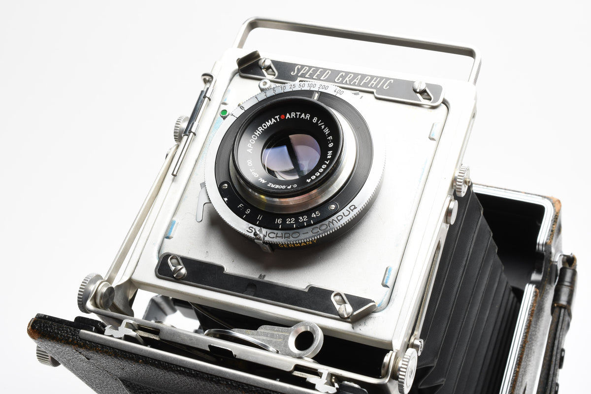 Goerz Apochromat Artar 8 1/4" f9 Red Dot large format lens w/Compur Shutter, Great!