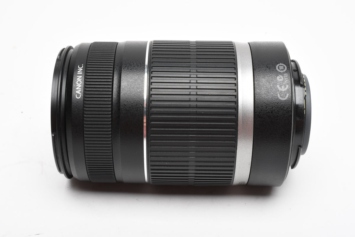 Canon EF-S 55-250mm f4-5.6 IS Zoom lens, w/Caps, Hood, Clean!