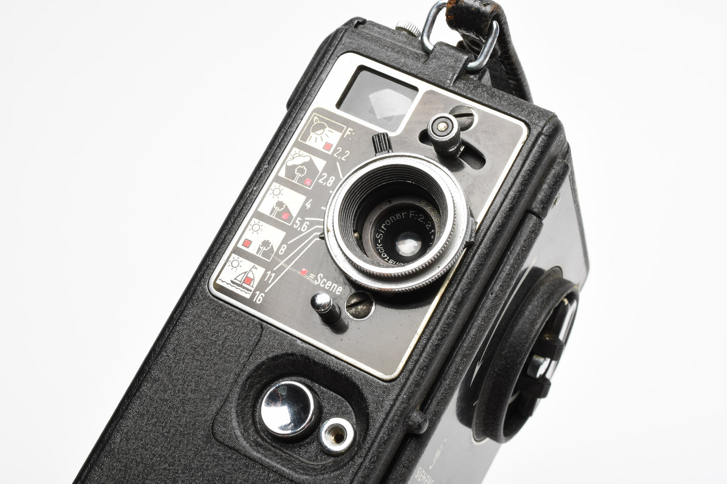 Siemens 8R 8mm Vintage movie camera w/Rodenstock 10mm lens + 2X + case, Nice