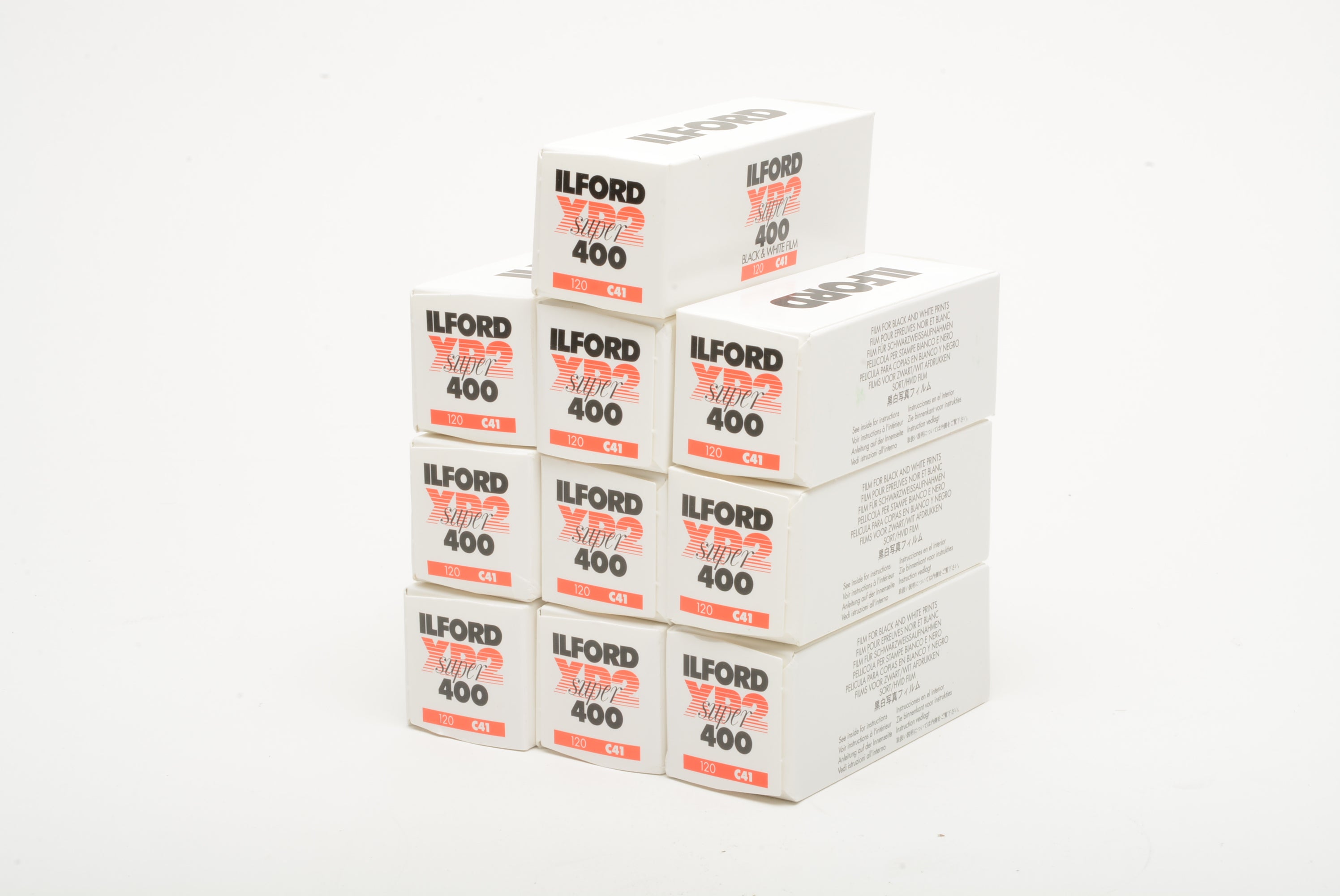 10X Ilford XP2 Super 400 120 Film In Box, Expired 7/04, Refrigerated ...