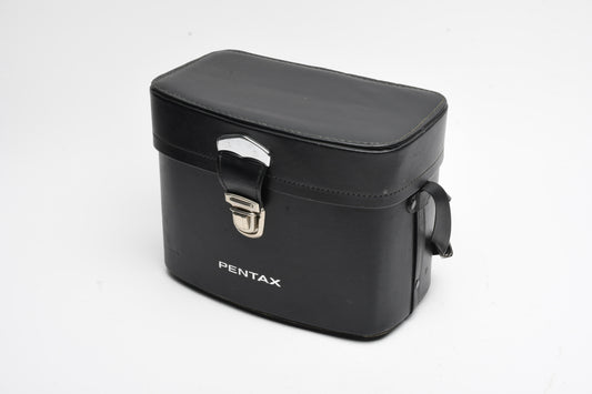 Pentax Vintage Hard Leather Case 10.5" x 5.5" x 8" Nice & Clean