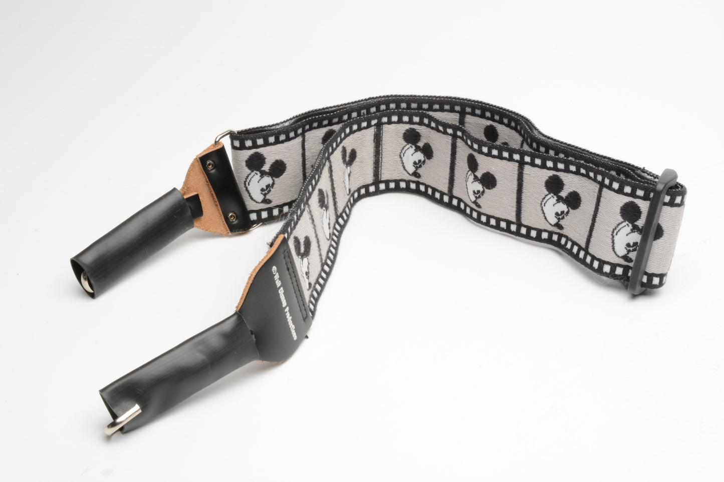 Walt Disney Bobby Lee Mickey Mouse film strip camera neck strap 80s w/guards, clean