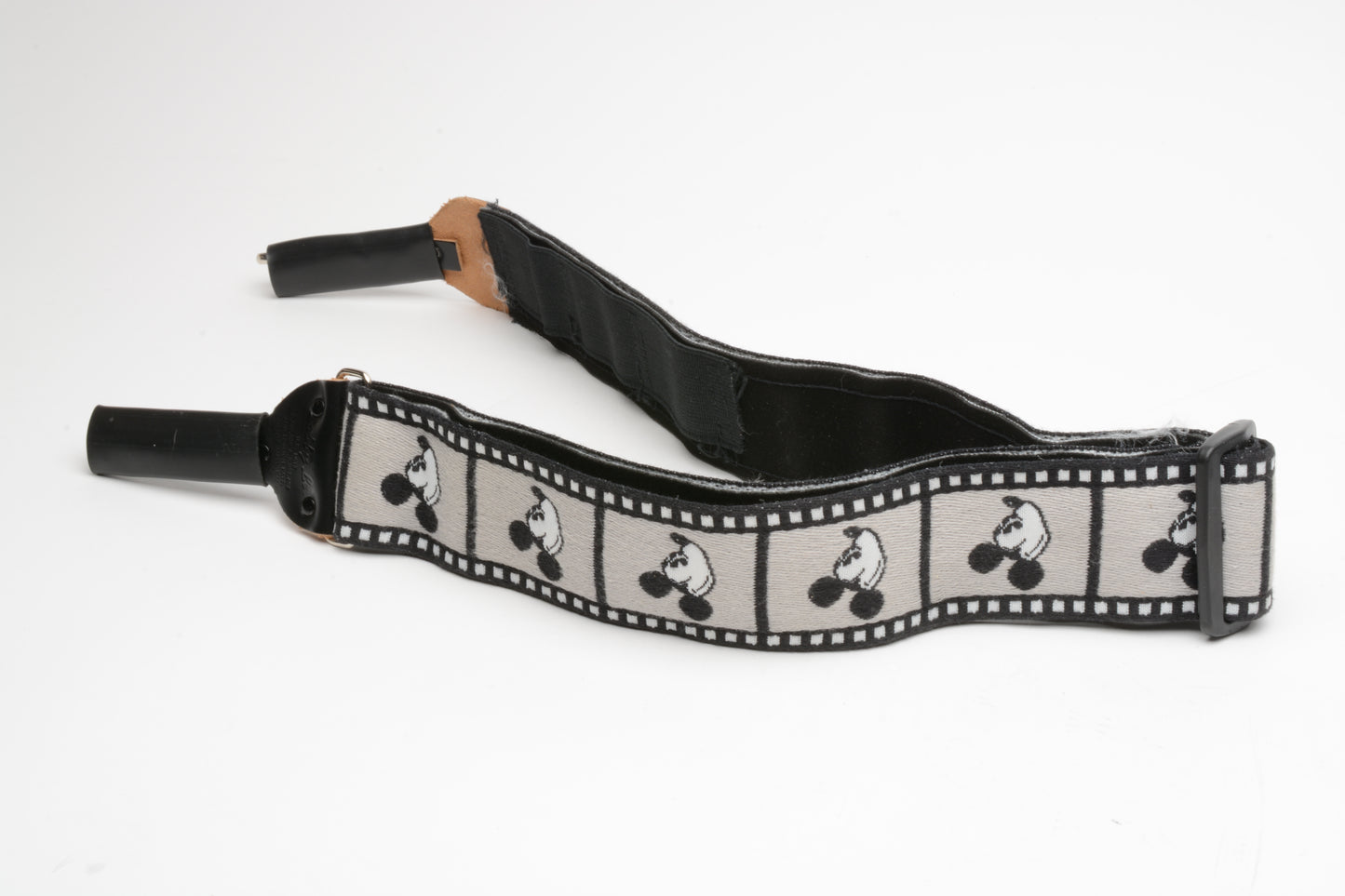 Walt Disney Bobby Lee Mickey Mouse film strip camera neck strap 80s w/guards, clean