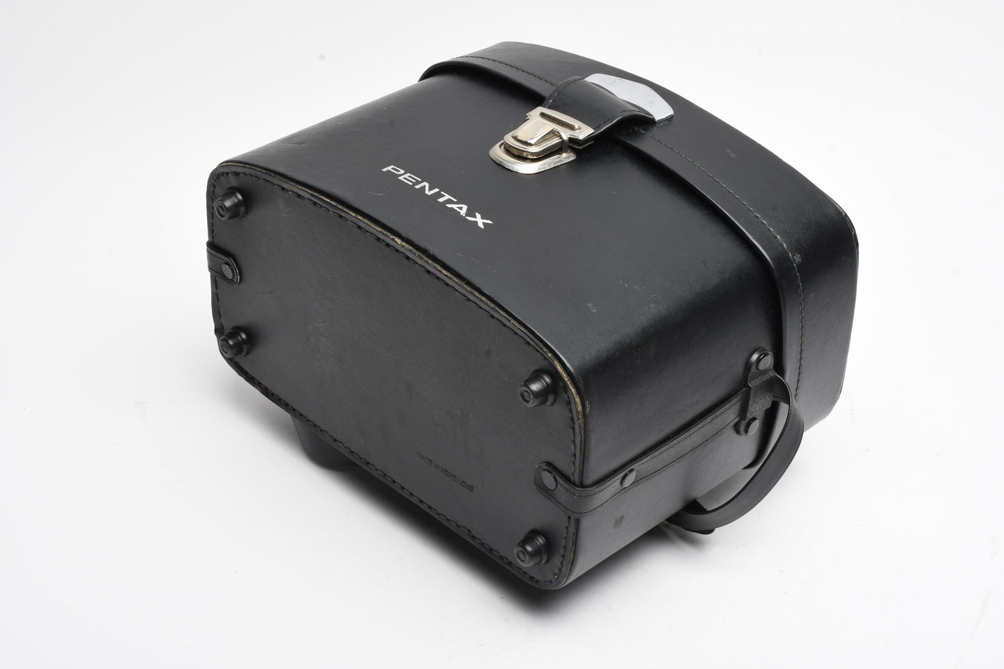 Pentax Vintage Hard Leather Case 10.5" x 5.5" x 8" Nice & Clean