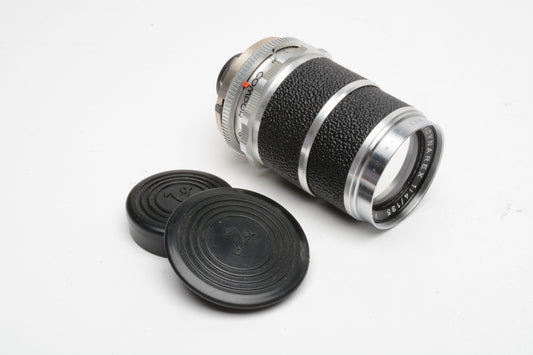 Voigtlander Super-Dynarex 135mm f4 DKL Mount, caps, Mint-