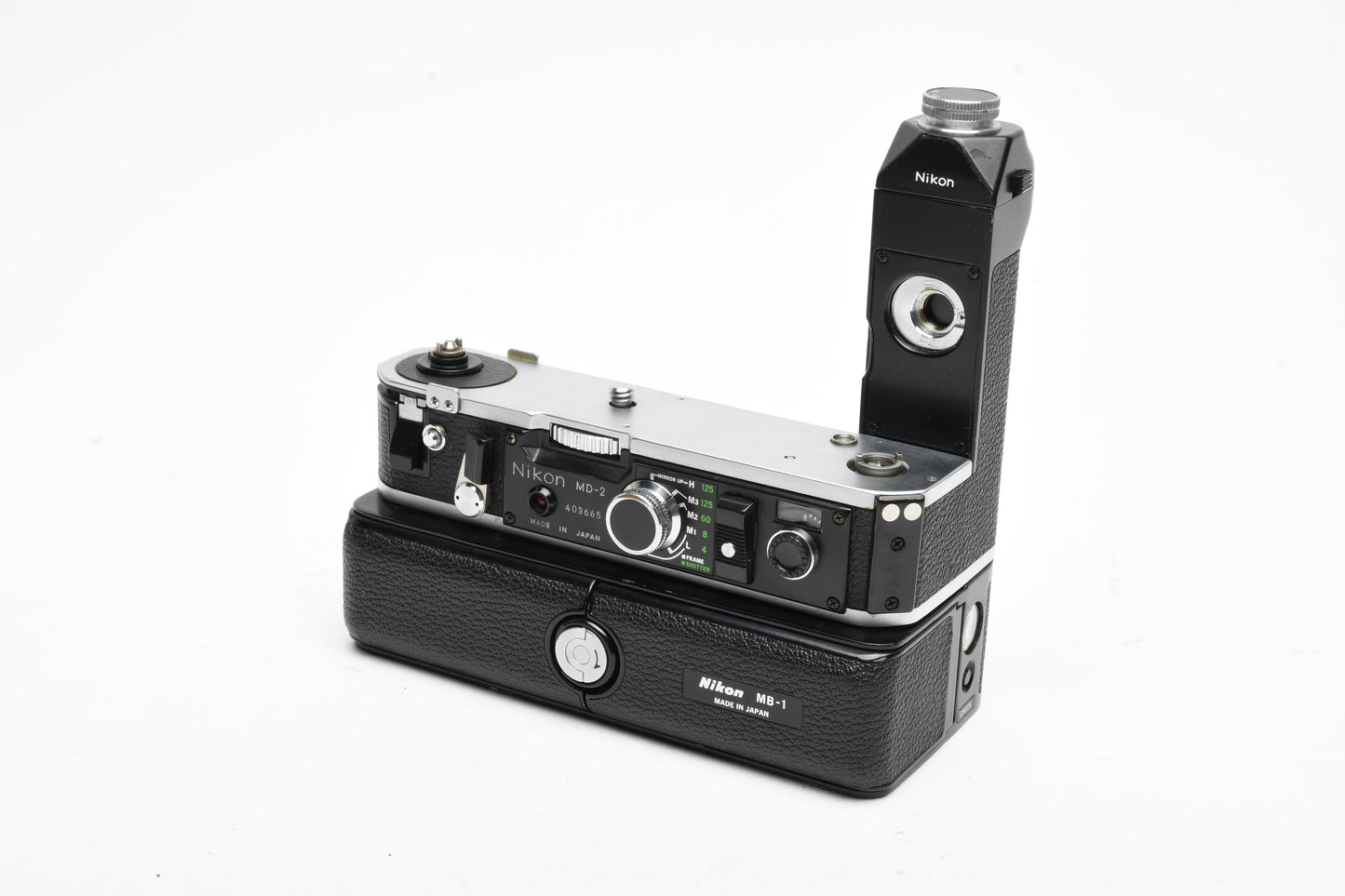 Nikon MD-2 Motor Drive w/MB-1 Battery Chamber, Mint-, Great!