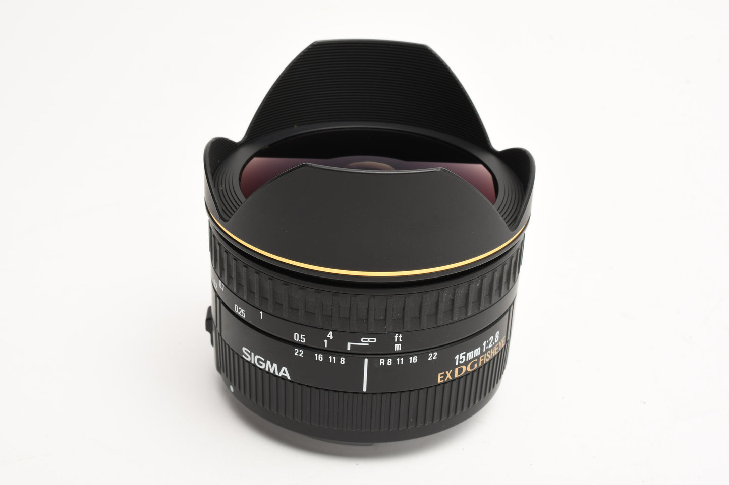 Sigma 15mm f2.8 EX DG Fisheye for Canon EF, Hood+Caps