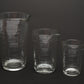 Set of 3 Glass Darkroom Beaker set 4, 8, 16oz